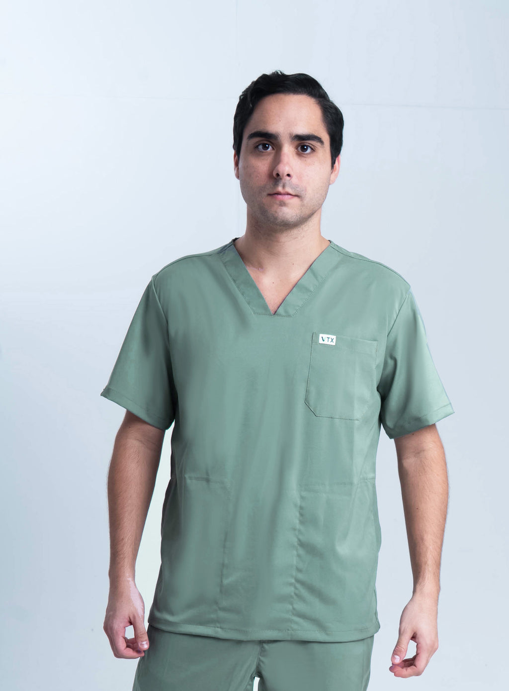 camisa verde oliva hombre