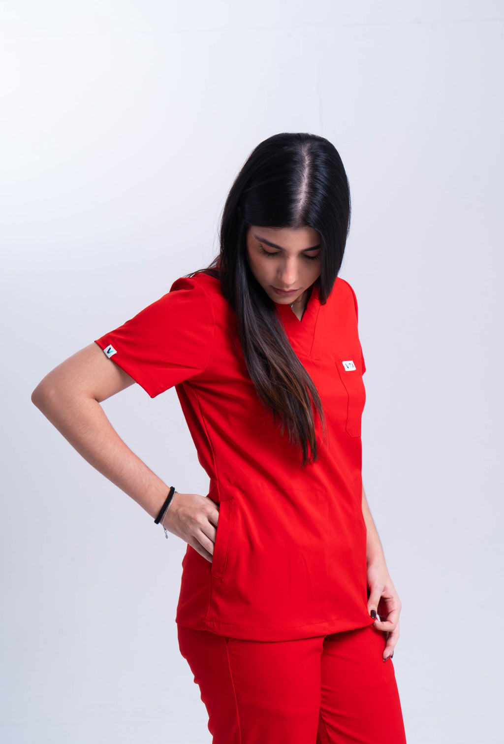 Scrub rojo mujer