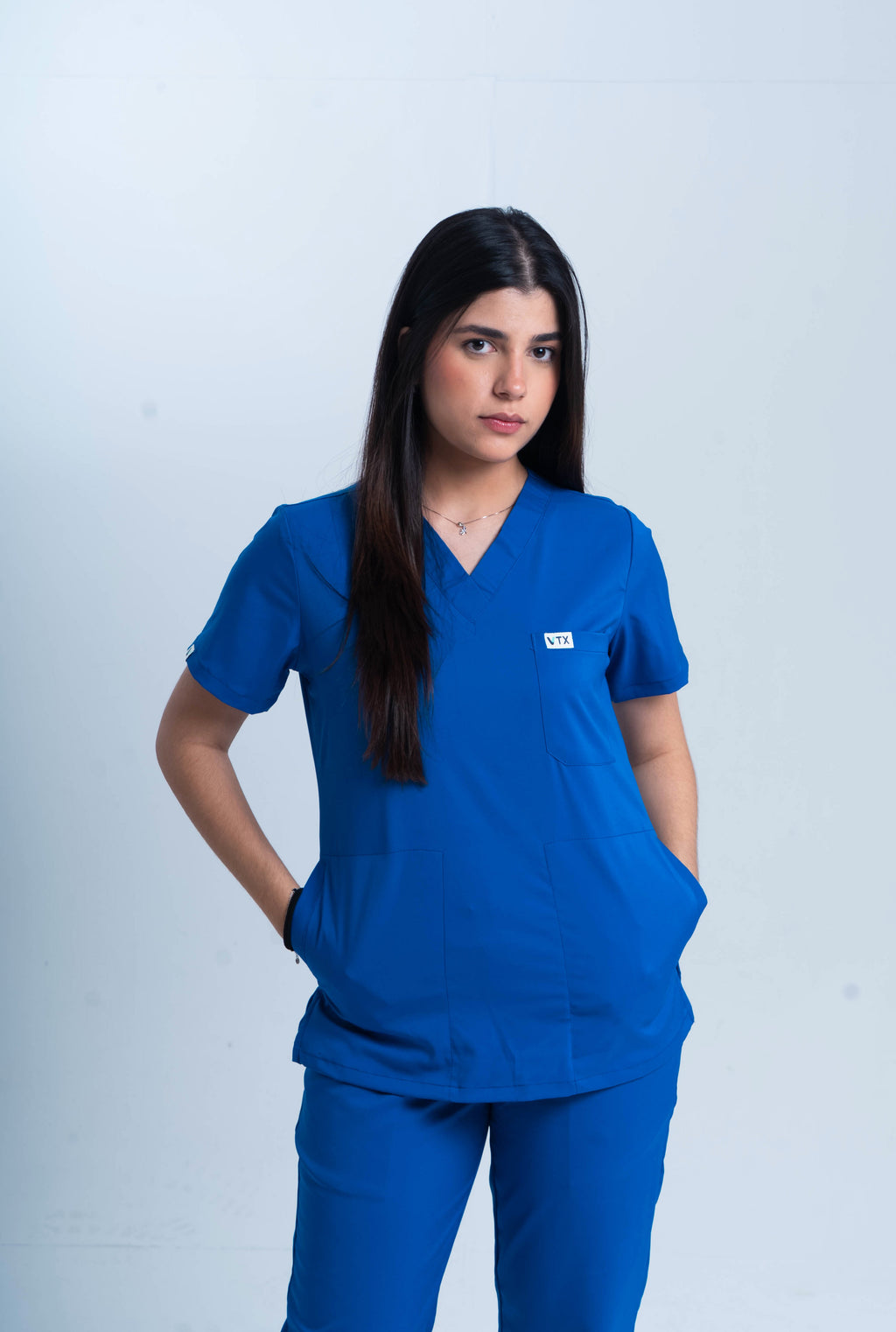 Scrub azul rey mujer2