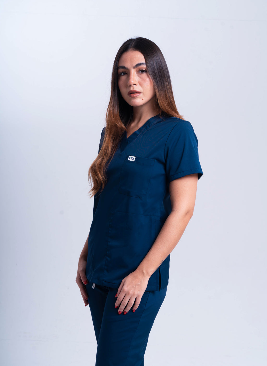 Scrub azul turqui mujer